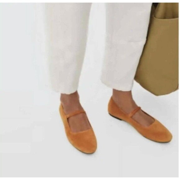 Everlane The Mary Jane in Toasted Almond Velvet New Womens Flats Shoes - Picture 12 of 13